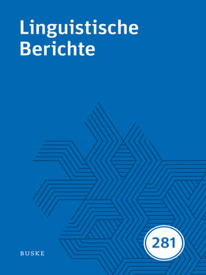 cover image of Linguistische Berichte Heft 281